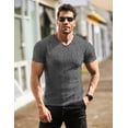 thumbnail image 3 of COOFANDY Men's Muscle T Shirts Stretch Short Sleeve V Neck Bodybuilding Workout Tee Shirts, 3 of 10