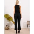 thumbnail image 3 of DARING DIVA Women's Casual Sleeveless Crew Neck Wide Leg Pants XS Black, 3 of 6