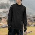 thumbnail image 2 of Men's Performance Long Sleeve T-Shirt Breathable Workout Running Athletic Top with Half Zip Design for Active Mens Work Shirts Summer Basic Tee Shirts, 2 of 5