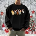thumbnail image 2 of XDZJLR Men's Christmas Sweatshirts Xmas Fall Plus Hoodless Pullovers Fashion Holiday Logo Print Clothing Tops Crewneck Sweatshirt For Men Black Xxl, 2 of 4