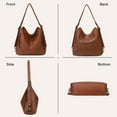 thumbnail image 4 of FALAN MULE Tote Handbags for Women Convertible Backpack Purses PU Leather Hobo Bags, 4 of 8