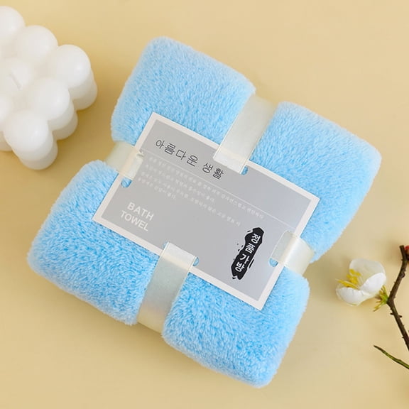 Washable Towel Soft and Fluffy Face Towel Lightweight Travel Towel Lightweight and Compact Towel Bathroom Hand Towels Fresh Towel Bathroom Towles Blue 4.72x5.11 Inch (1Pcs)