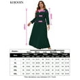 thumbnail image 5 of Women's Plus Size Long Dress Short Sleeve V Neck Empire Waist Beach Party Dresses, 5 of 5