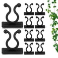 thumbnail image 1 of Paquete de 100 Clips de Pared de Plástico para Plantas, Clips Autoadhesivos de 7.4mm/0.29Pulgadas para Plantas Trepadoras [Negro], 1 of 1