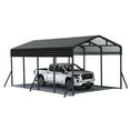 thumbnail image 5 of MUCHANT 12’X20’ Outdoor Heavy-Duty Carport Galvanized Steel Roof with Reinforced Stable Triangle Frame & Enhanced Base for Car, Pickup and Truck, 5 of 8