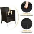 thumbnail image 6 of Costway 4PCS Rattan Patio Furniture Set Cushioned Sofa Chair Coffee Table Black, 6 of 9