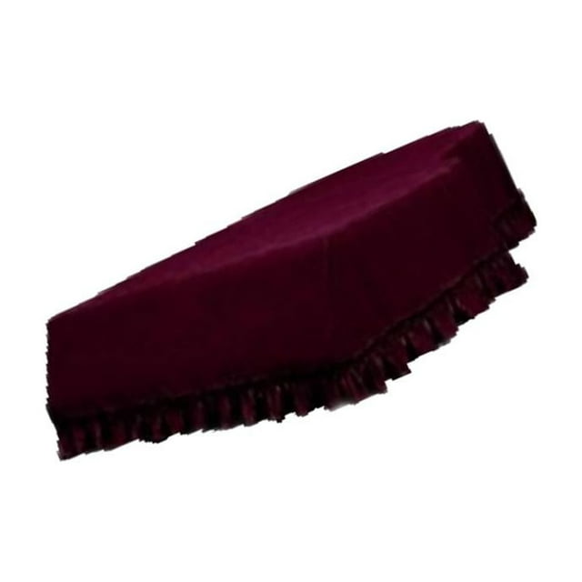 Funda de piano de tela a prueba de polvo con borde de terciopelo, 3 colores a elegir borgoña