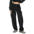 thumbnail image 2 of Musuos Women's Baggy Cargo Pants Elastic Mid Waist Solid Color Sweatpants Tracksuit Bottoms, 2 of 3