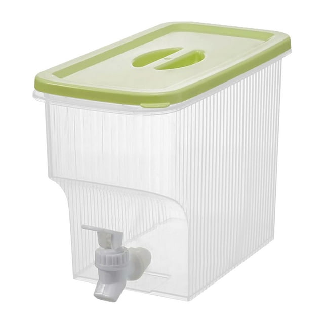 BINGLI Clear Beverage Dispenser 3.9L Large Capacity with Spigot for Water Iced Tea Lemonade Juice Home Parties Bar Countertop Refreshments Dispensing Ice Retention Pitcher