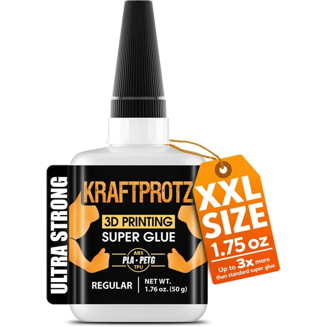 Impresora 3D delgada Super Glue KRAFTPROTZ de 52 ml para PLA, ABS, PETG