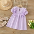 thumbnail image 6 of EnJoCho toddler Dress Kids Girls Solid Cotton Linen Sleeveless Beach Straps Dress Ruffles Princess Dresses Clothes Little & Big Children Summer Fashion Party Dresses 18-24 Months, 6 of 6