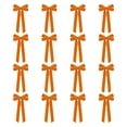 thumbnail image 2 of Velvet Christmas Bows, 16 Pack Ornament Set, Hanging Ribbon Bows for Christmas Tree Wreath Garland Gift Wrap Decor, Orange, 2 of 6
