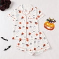 thumbnail image 3 of Elegyee Toddler Girls Halloween Cute Short Sleeved Top Shorts Pajamas, 2-Piece, White, Size 3-4, 3 of 8