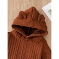 thumbnail image 5 of Baby Boys Outfit Pocket Hoodies For Winter Long Sleeve Pants Brown 9-12 Months, 5 of 8