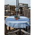 thumbnail image 2 of Outdoor Tablecloth with Umbrella Hole for Patio/Picnic/Party/Camping, Navy Blue Grey Waterproof Table Cloth Round Cover Washable, Abstract Art Oil Painting Blue Ombre (Dia 54"), 2 of 9