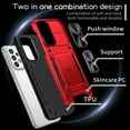 thumbnail image 5 of TECH CIRCLE Case for Samsung Galaxy A33 Phone Cover with Magnetic Kickstand + Metal Ring Holder + Lens Cover, Shockproof Hybrid PC+TPU Covers [360° Rotating Bracket] [Corner Protection] - Red, 5 of 8