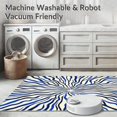 thumbnail image 5 of ODIKA 5'x7' Machine Washable Non-Slip Area Rug, Elegant Zebra Stripe With Subtle Black And Highlights High Traffic Rug with Pad, Black, 916883, 5 of 8