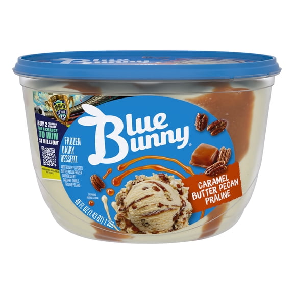 Blue Bunny Caramel Butter Pecan Praline Premium Frozen Dessert, 46 fl oz