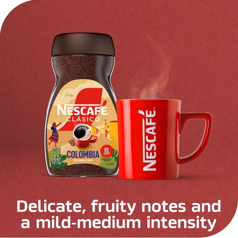 NESCAFÉ CLÁSICO Colombia, Medium Roast, Instant Coffee, 6 oz, 1