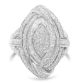 thumbnail image 3 of Sterling Silver 1 1/7ct TDW Diamond Cocktail Ring (I-J, I2-I3), 3 of 8