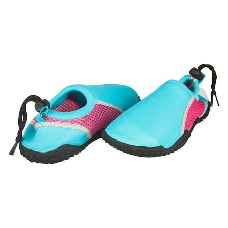 Sara Z Girls Neoprene and Mesh Water Beach Shoe Size 10/11 Turquoise/Pink/Light