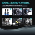 thumbnail image 2 of Yeacher 2Pcs IP68 Waterproof Car LED Headlight Bulbs LED Driving Lamp All-in-one Conversion Kit 50W, 2 of 8