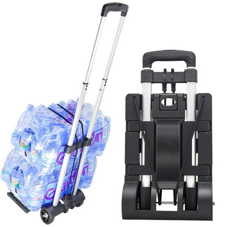 Folding Hand Truck Dolly Cart with 2 Wheels Luggage Cart Trolley Moving 70lbs US