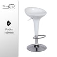 thumbnail image 4 of SET DE 2 BANCOS PARA BARRA REDONDOS CON ALTURA AJUSTABLE COLOR BLANCO, 4 of 5