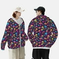 thumbnail image 5 of Fotbe rainbow color mushroom Skull Men's Women's UPF 50+ Sun Protection Jacket Hooded Cooling Shirt with Pockets Hiking Outdoor Performance-Large, 5 of 8