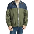 thumbnail image 1 of SUNSIOM Men’s Full Zip Waterproof Jackets Long Sleeve Contrast Color Loose Hoodies Spring Hooded Sweatshirts, 1 of 6