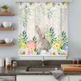 thumbnail image 4 of Easter Bunnies Sheer Curtains 63 Inches Long, Spring Eucalyptus Easter Eggs Gray Wooden Light Filering Curtains, Breathable Simi Curtain Privacy Drapes for Living Room Bedroom Window Treatment, 4 of 9