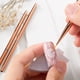 thumbnail image 4 of Juego de Brochas para Decoración de Uñas de 3x3 Tamaños para Esmalte de Gel de Líneas Finas , Oro rosa, 13,6 cm, 4 of 9