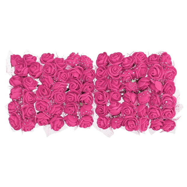 Artificial Rosa Flores Cabezas, Rosa Rojoes 0.8 Pulgada-1 Pulgada para DIY Manualidades Boda y Fiesta Decoración Pack de 432