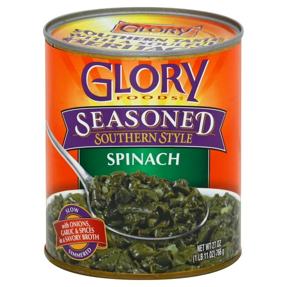 Glory Foods Seasoned Southern Style Spinach - 27 oz (Packaging May Vary)