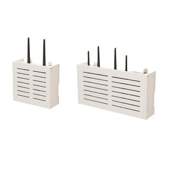 Wall-Mounted WiFi Router Storage Box - Elegant Cable Organizer for Home Decor