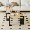 thumbnail image 2 of Gzxs Square Coffee Table with MDF Natural Wood Top and Black Legs - Modern Minimalist Living Room Center Table, 31.5"L x 31.5"W x 16.6"H, 2 of 10