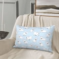 thumbnail image 4 of Plush Throw Pillow Covers, Cute French Bulldog Blue Pillow Cases with Invisible Zipper, Breathable Microfiber Pillow Cases Standard Size for Sleeping Bedroom Sofa Living Room 16x24, 4 of 5