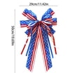 thumbnail image 3 of Large Patriotic Bow Wreath 4th of July Decor American Flag Bow for Labor Day, Veterans Day, Indoor Outdoor Red with Blue Stars Bunting Holiday，Window Decor, 3 of 6