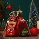 thumbnail image 1 of Bolsas de regalo navideñas para dulces y manzanas | Tela de lino con dibujos navideños | Pequeñas bolsas de almacenamiento para niños y regalos de fiesta, 1 of 6