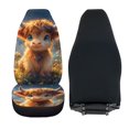 thumbnail image 6 of XYZCANDO Cute Highland Cows Pattern Car Seat Covers Polyester Fabric Full Protection Car Front Seat Covers SUV Front Seats Auto Interior Decoration, Comfortable Thick Truck Sedan, 6 of 10