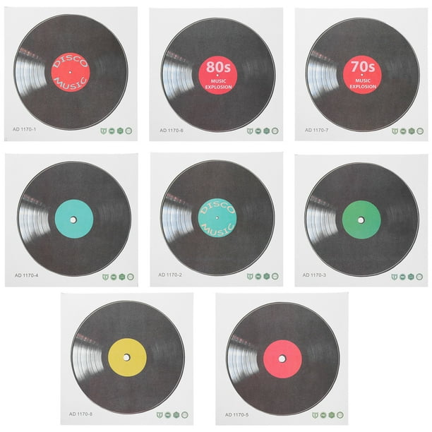 1 juego de calcomanías de vinilo para pared, diseño de disco de vinilo, ideal para fiestas musicales, vintage, para estudio de música.