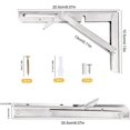 thumbnail image 3 of 2 Pcs Support de Console Pliant en Acier Inoxydable, Support de Console Pliant Rétractable Robuste, 3 of 5