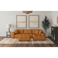 thumbnail image 2 of Coaster Camacho Fabric Upholstered Sectional Sofa with Ottoman Set Orange, 2 of 9