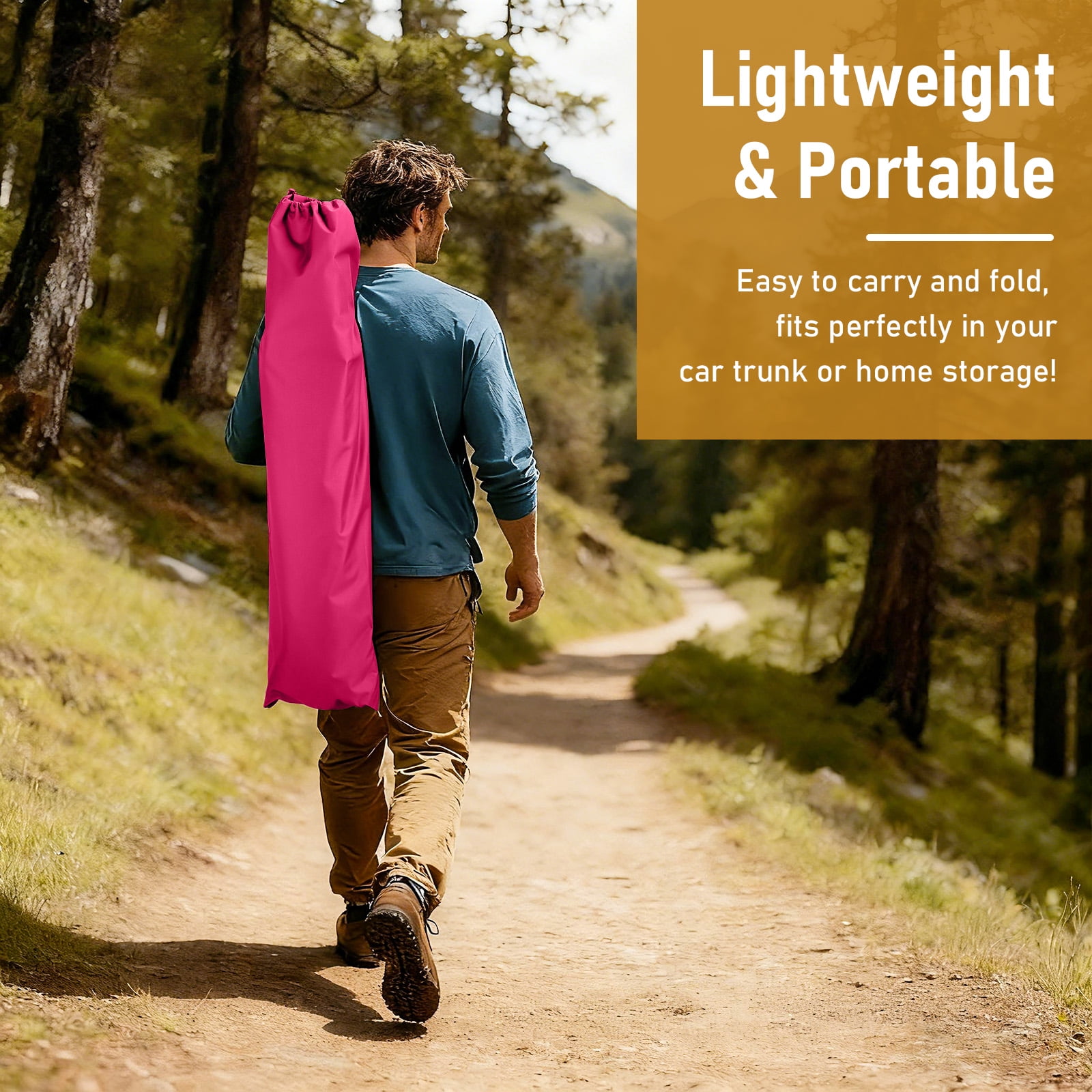 Portable Folding Camping Cot, Premium Aluminum Tube Oxford Fabric Cot, Lightweight Space Saving Cot with Carrying Bag, Pink Camping Cot for Outdoor Camping Activities