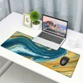 thumbnail image 6 of nygtbtfer Mouse Pad,Teal Texture Mouse Pad Non-Slip Rubber Base Desk Mat, Large Extended Mousepad Protector for Home Office 31.5x11.8 in, 6 of 6
