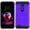 Purple, variant on LG K30 / X410 / K10 2018 / MS425 [Brushed Metal Texture] Slim Fit Hybrid Armor [Shockproof] Lightweight TPU 2-Piece Cover Black