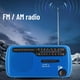 thumbnail image 3 of Radio AM/FM/SW, radio portátil de emergencia con manivela, batería recargable, cargador USB para celular, linterna de camping, alarma, radio FM., 3 of 8