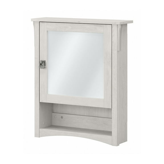 Salinas Bathroom Medicine Cabinet with Mirror in Linen White - Engineered Wood