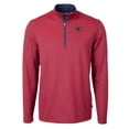 thumbnail image 2 of Men's Cutter & Buck Red Washington Commanders Big & Tall Americana Virtue Eco Pique Micro Stripe Tri-Blend Quarter-Zip, 2 of 3