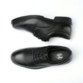 thumbnail image 5 of HANDMEN Men's Full Grain Leather Oxford Work Dress Shoes - Classic Black Anti-Puncture Business Shoes RV2103,8, 5 of 6